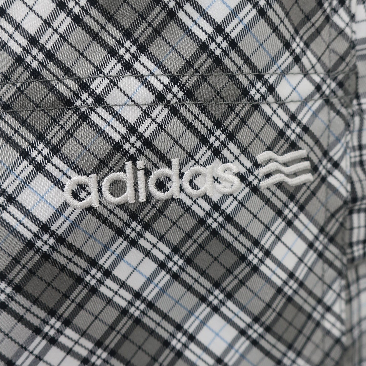 adidas1 ナイロンパンツ グレー系チェック レディース L/G A