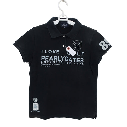 PEARLY GATES(パーリーゲイツ) ポロシャツ 黒 レディース 2 055-260869 B