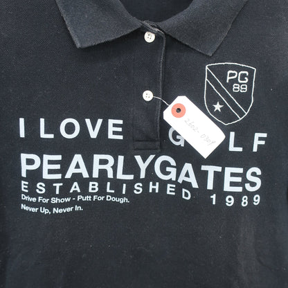 PEARLY GATES(パーリーゲイツ) ポロシャツ 黒 レディース 2 055-260869 B