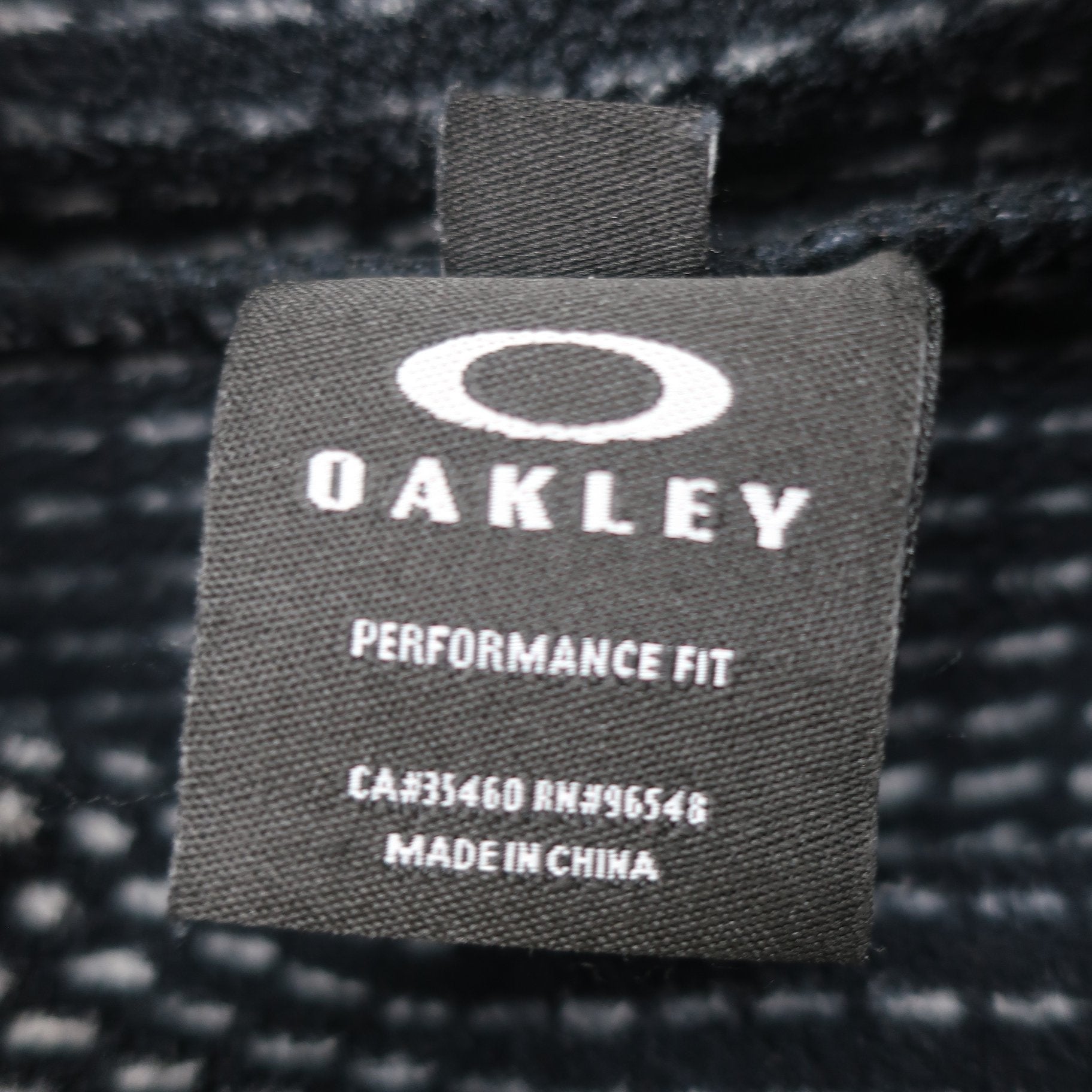 OAKLEY(オークリー) ハイネックシャツ 黒白総柄 メンズ M A