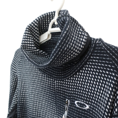 OAKLEY(オークリー) ハイネックシャツ 黒白総柄 メンズ M A