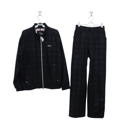 Titleist(タイトリスト) フルジップブルゾン&パンツ セットアップ 黒チェック メンズ M A