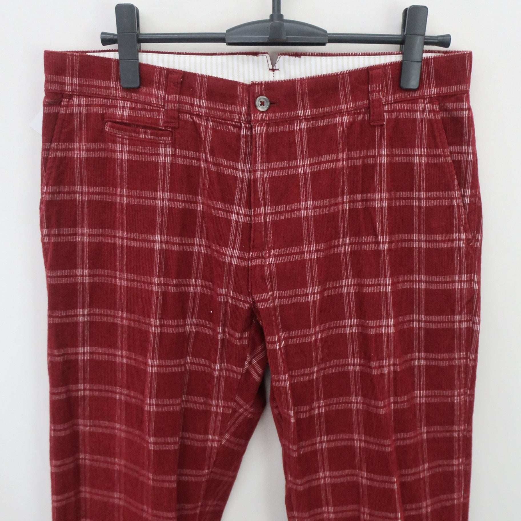 ZOY1 パンツ 赤系チェック メンズ 85 A