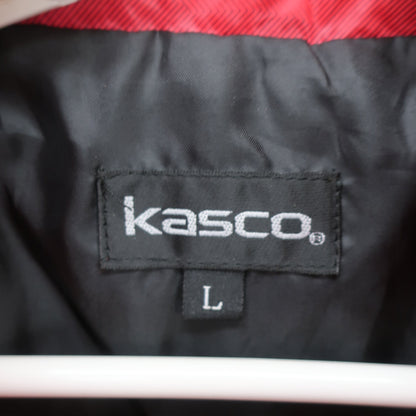 Kasco(キャスコ) ナイロンジャケット&ナイロンパンツ セット 赤黒 メンズ L A