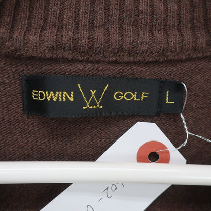 EDWIN GOLF(エドウィンゴルフ) ニットベスト ブラウン メンズ L A