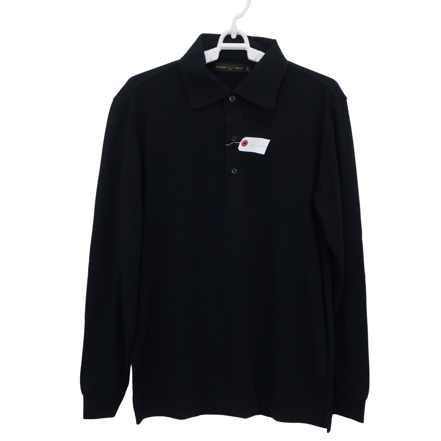 EDWIN GOLF(エドウィンゴルフ) 長袖ポロシャツ 黒 メンズ L A
