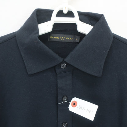 EDWIN GOLF(エドウィンゴルフ) 長袖ポロシャツ 黒 メンズ L A