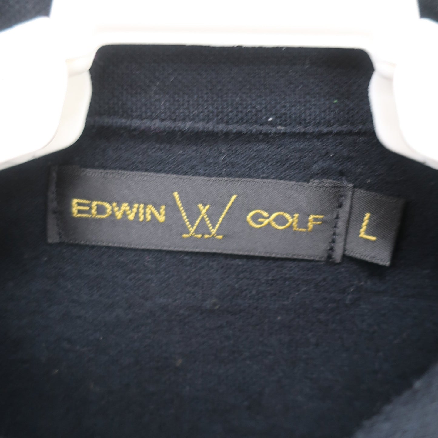 EDWIN GOLF(エドウィンゴルフ) 長袖ポロシャツ 黒 メンズ L A