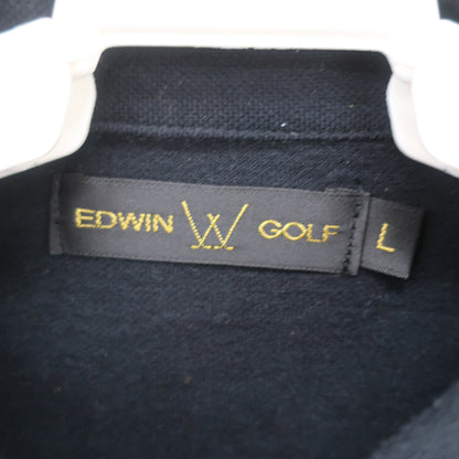 EDWIN GOLF(エドウィンゴルフ) 長袖ポロシャツ 黒 メンズ L A