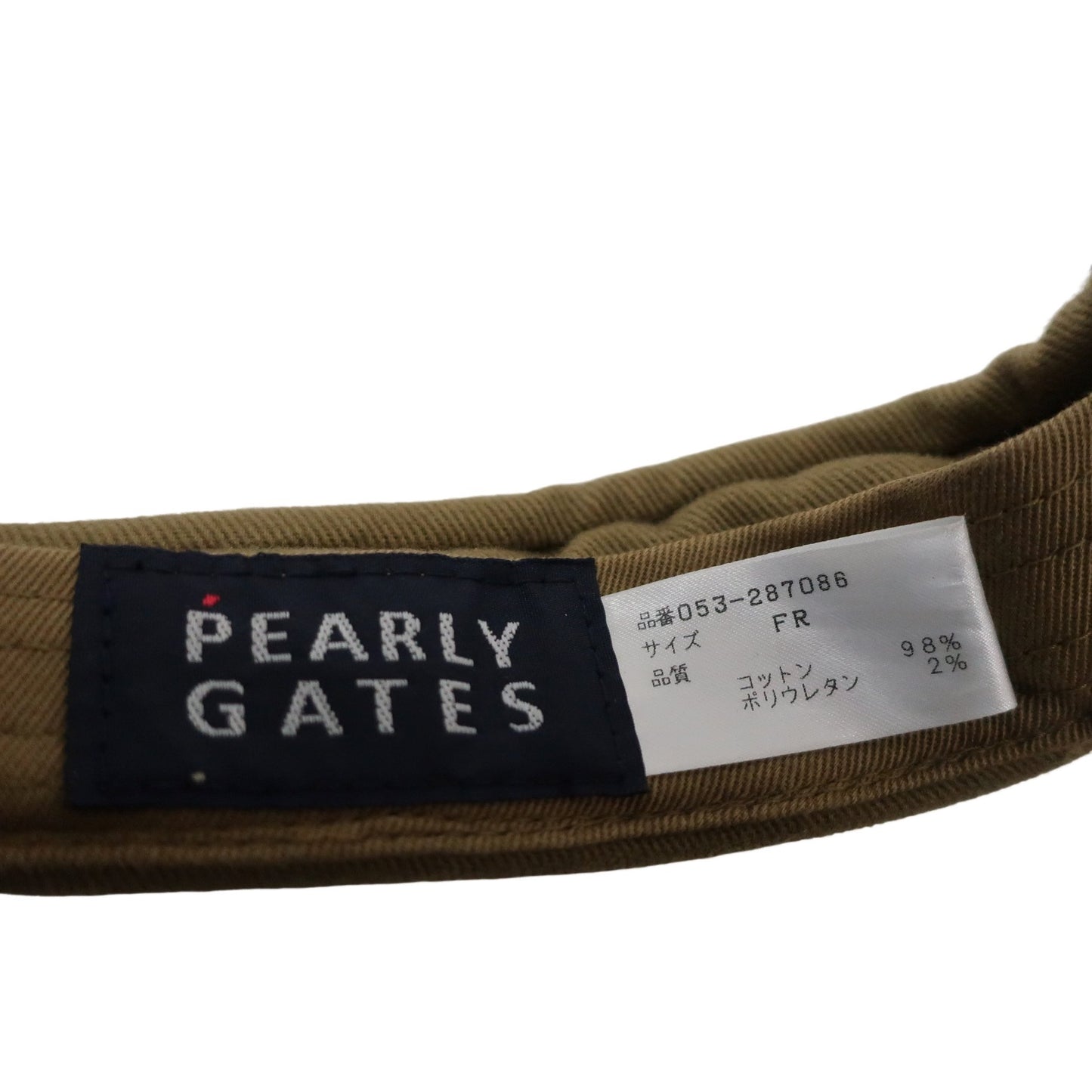 PEARLY GATES(パーリーゲイツ) サンバイザー ベージュ メンズ フリーサイズ 053-287086 A
