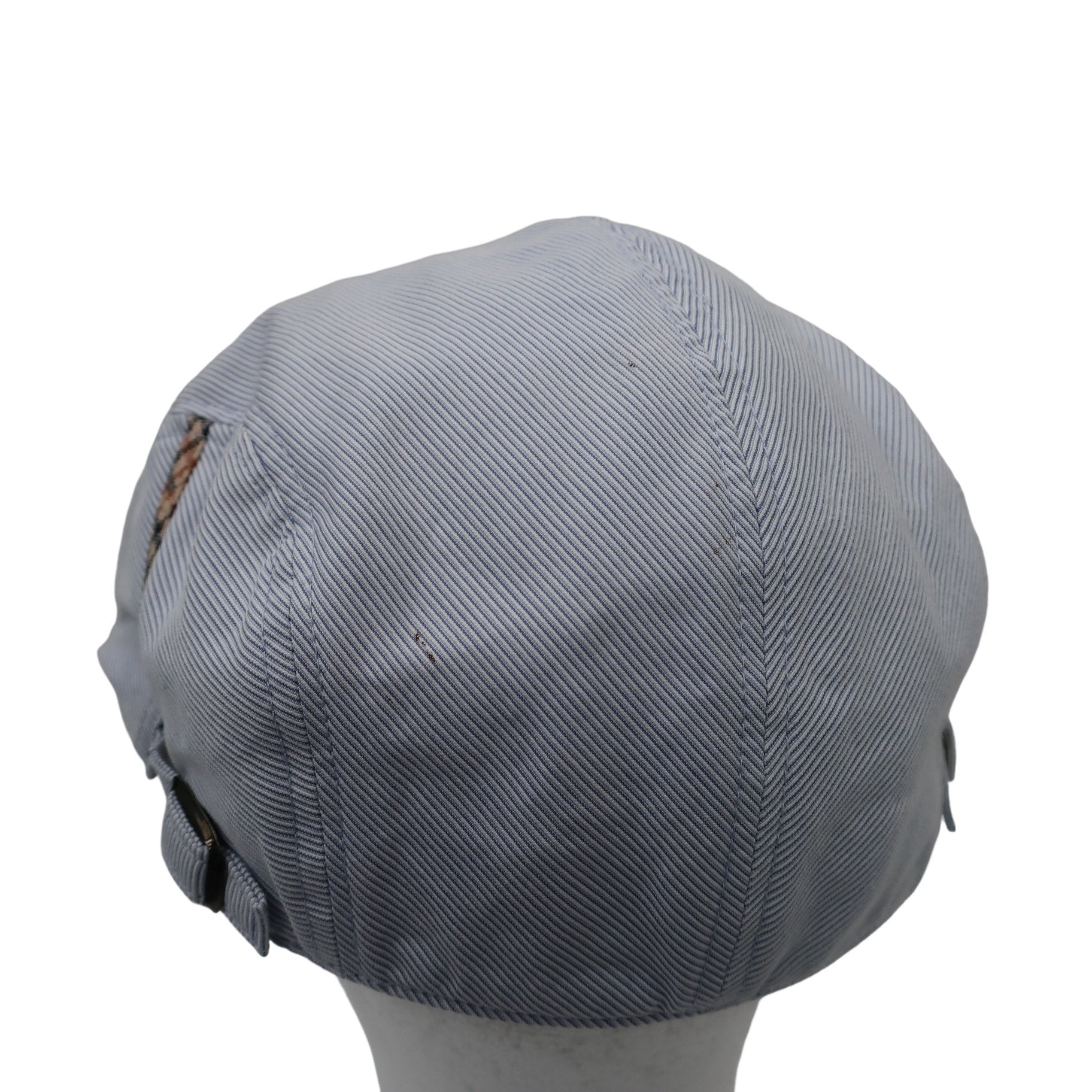 DAKS GOLF(ダックスゴルフ) ハンチング帽 白青系ストライプ メンズ フリーサイズ A