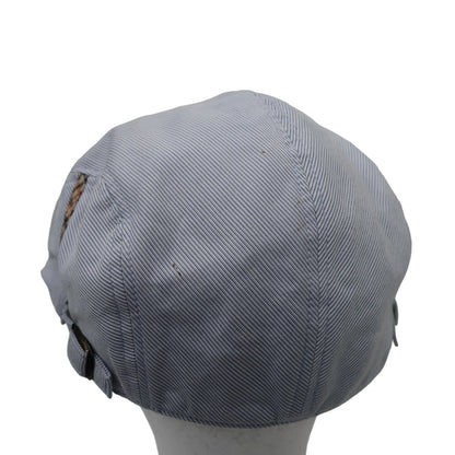 DAKS GOLF(ダックスゴルフ) ハンチング帽 白青系ストライプ メンズ フリーサイズ A