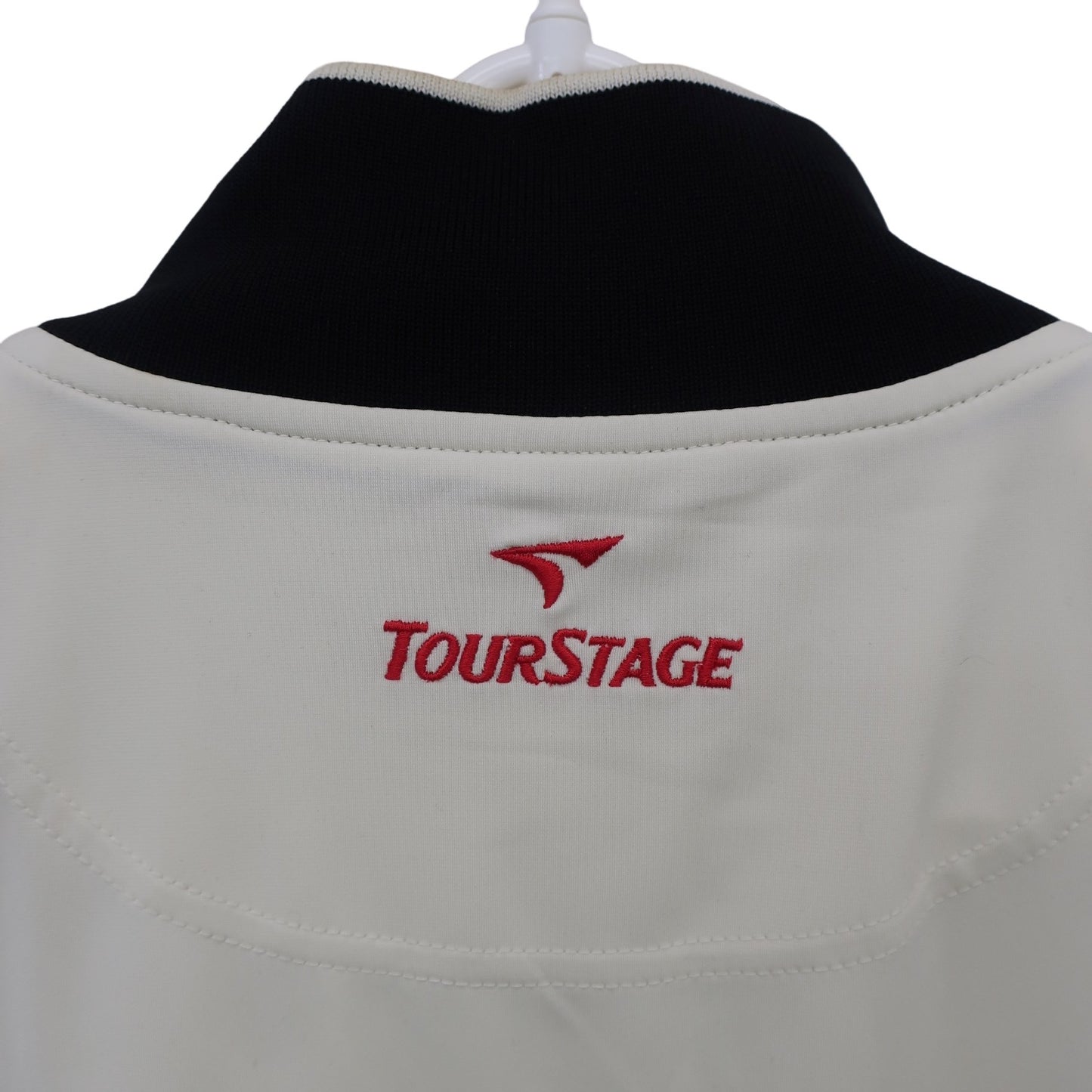 TOURSTAGE(ツアーステージ) 半袖フルジップジャケット 白黒 メンズ L B
