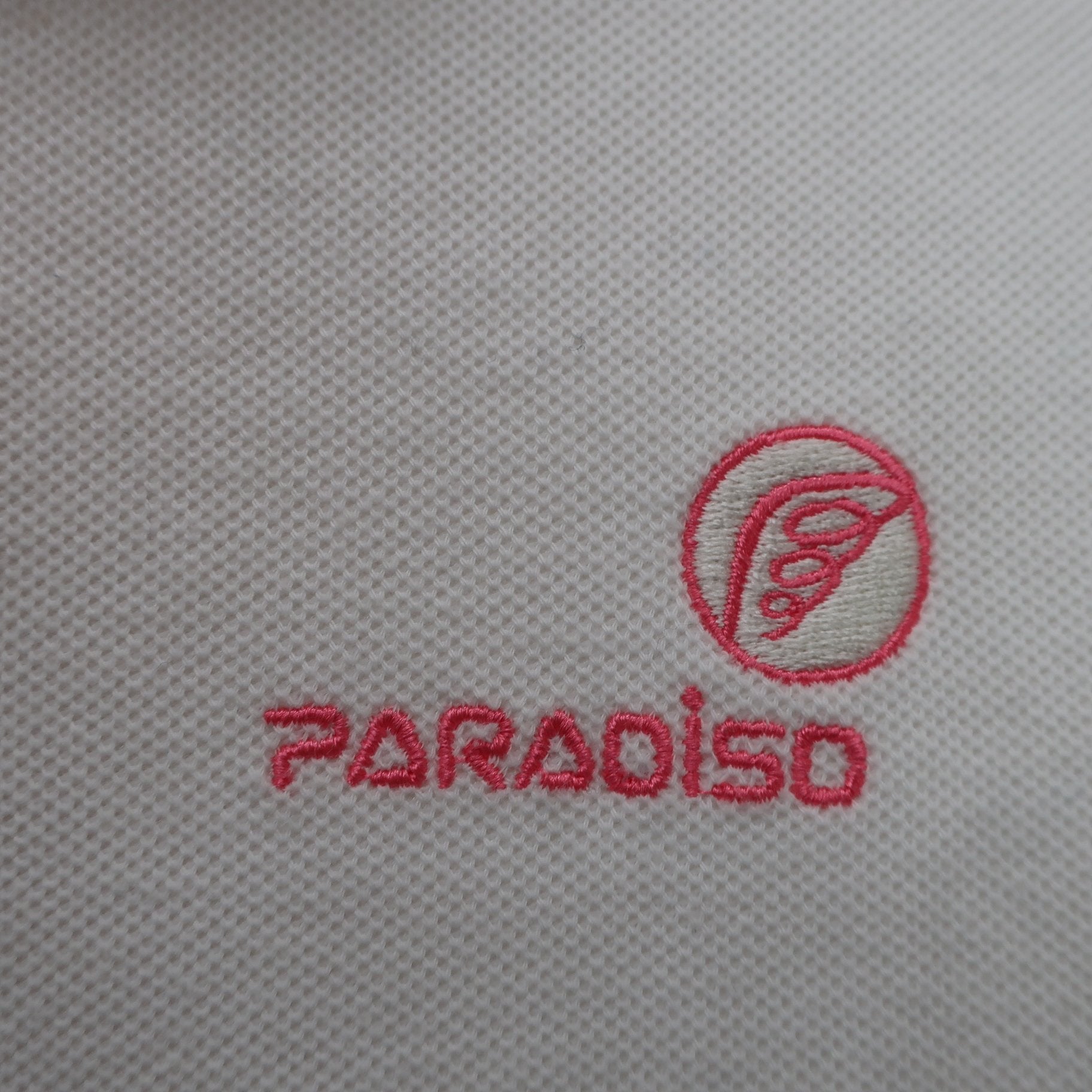 PARADISO(パラディーゾ) 長袖ポロシャツ 白ピンク レディース M B