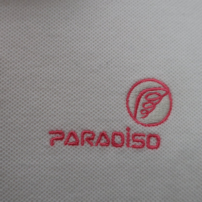 PARADISO(パラディーゾ) 長袖ポロシャツ 白ピンク レディース M B