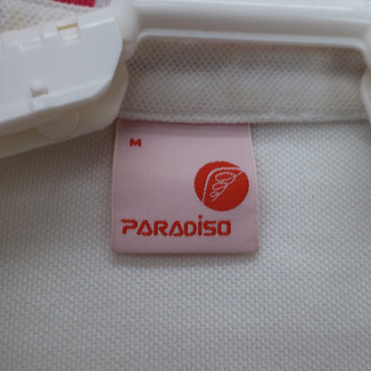 PARADISO(パラディーゾ) 長袖ポロシャツ 白ピンク レディース M B