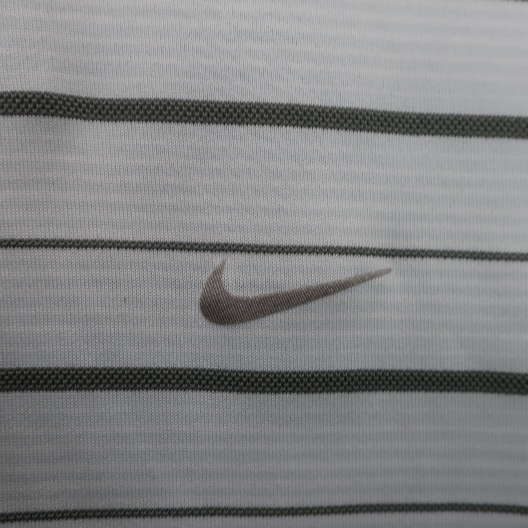 NIKE GOLF(ナイキゴルフ) ポロシャツ 白グレーボーダー メンズ L B
