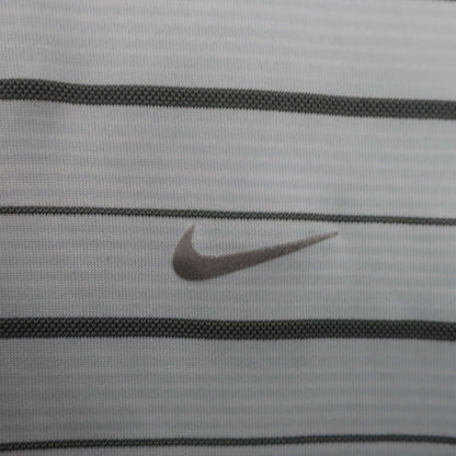 NIKE GOLF(ナイキゴルフ) ポロシャツ 白グレーボーダー メンズ L B