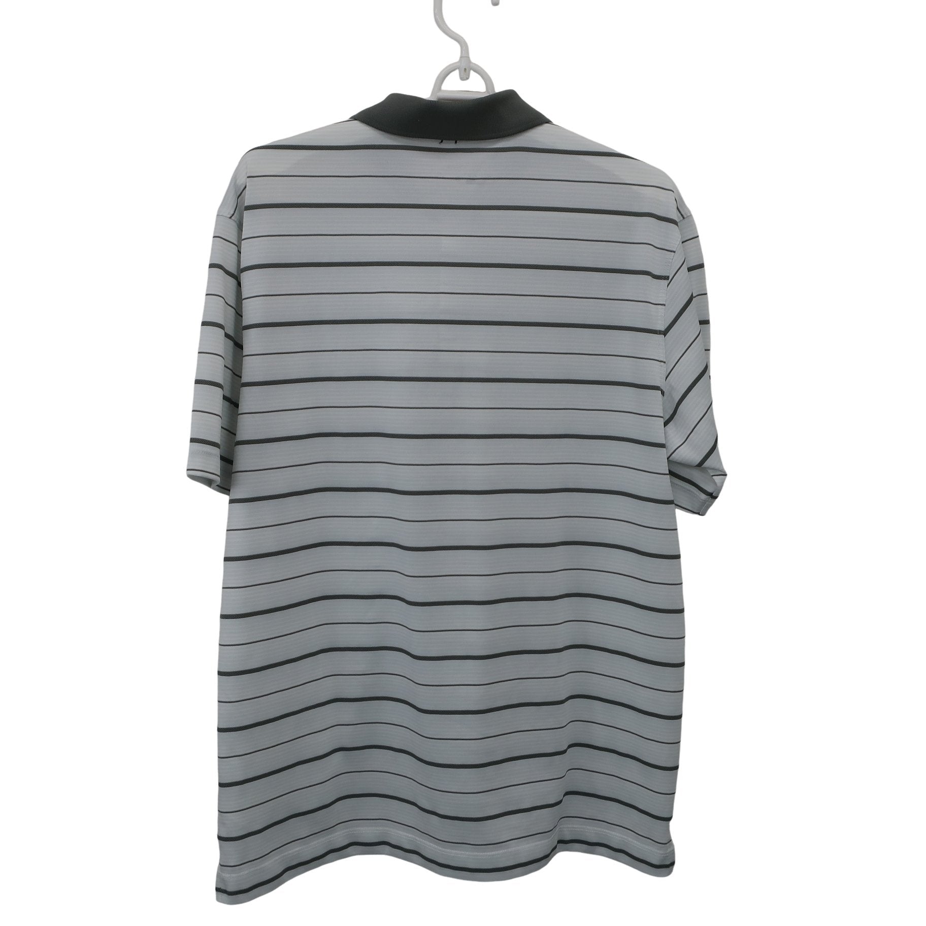 NIKE GOLF(ナイキゴルフ) ポロシャツ 白グレーボーダー メンズ L B