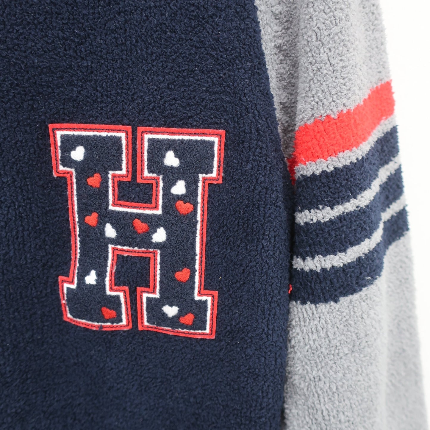 TOMMY HILFIGER GOLF(トミーヒルフィガーゴルフ) ボアカーディガン グレーネイビー レディース M A