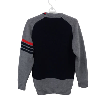 TOMMY HILFIGER GOLF(トミーヒルフィガーゴルフ) ボアカーディガン グレーネイビー レディース M A