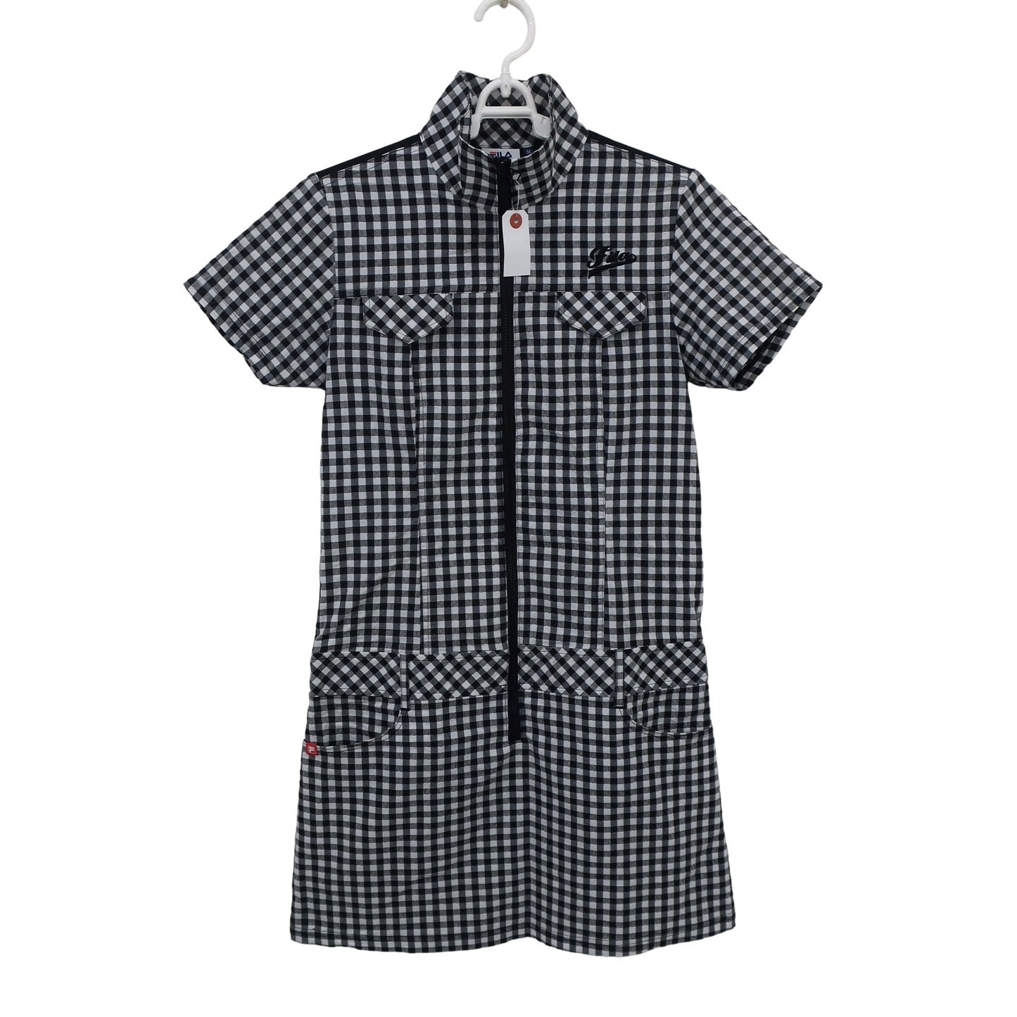 FILA GOLF(フィラゴルフ) ワンピース 白黒チェック レディース M A