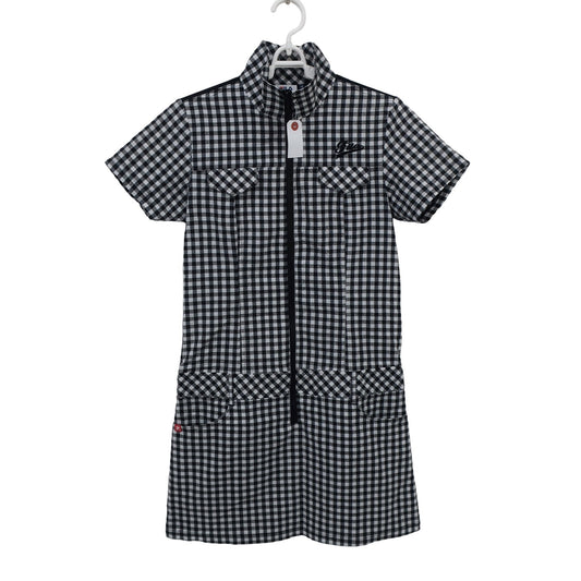 FILA GOLF(フィラゴルフ) ワンピース 白黒チェック レディース M A