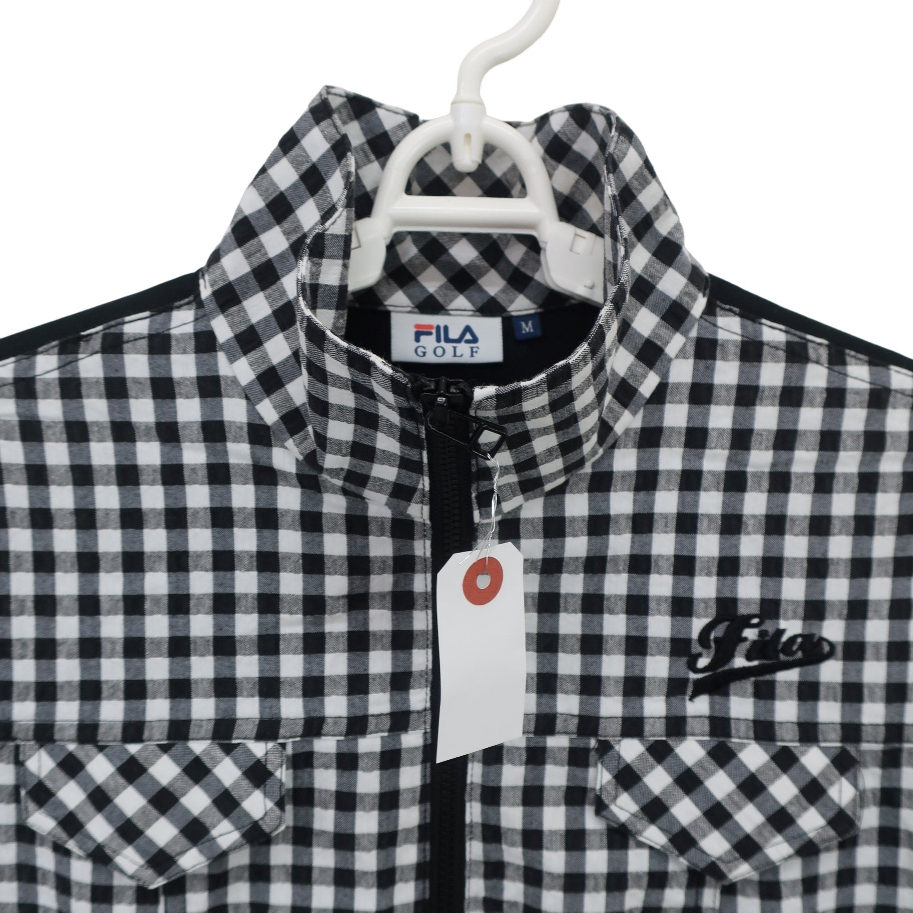 FILA GOLF(フィラゴルフ) ワンピース 白黒チェック レディース M A