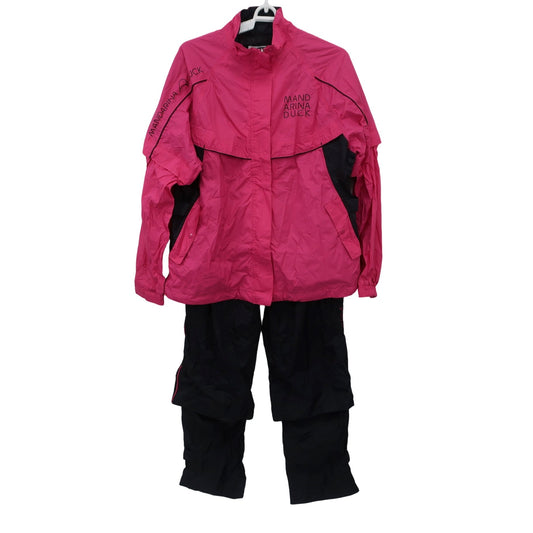 MANDARINA DUCK(マンダリナダック) レインウェア上下セット ピンク黒 レディース M A