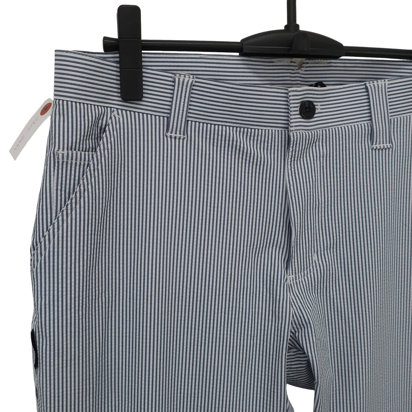 GDO ORIGINAL1 パンツ 白グレーストライプ メンズ 5 A