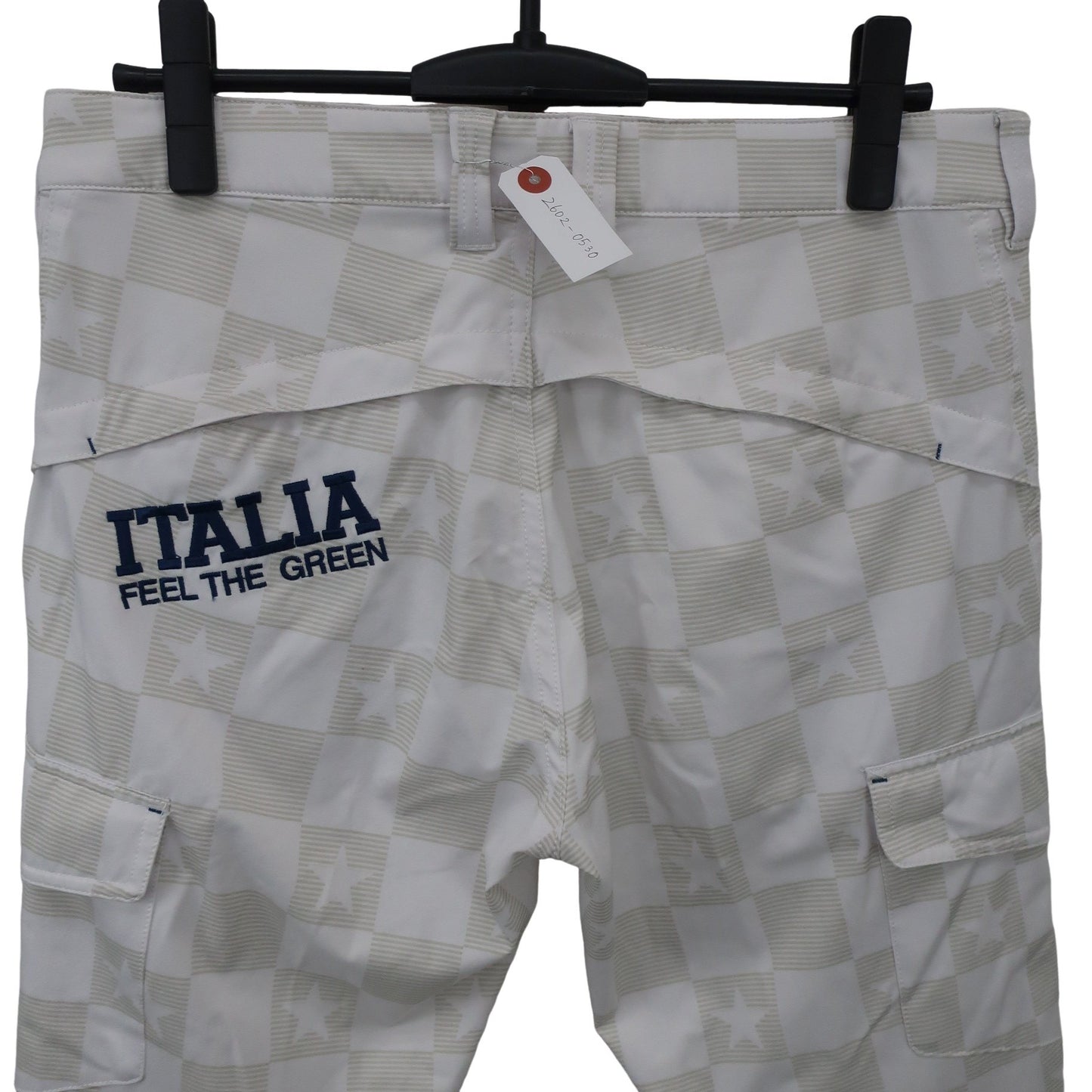 FILA GOLF1 クロップドパンツ 白グレー メンズ L A