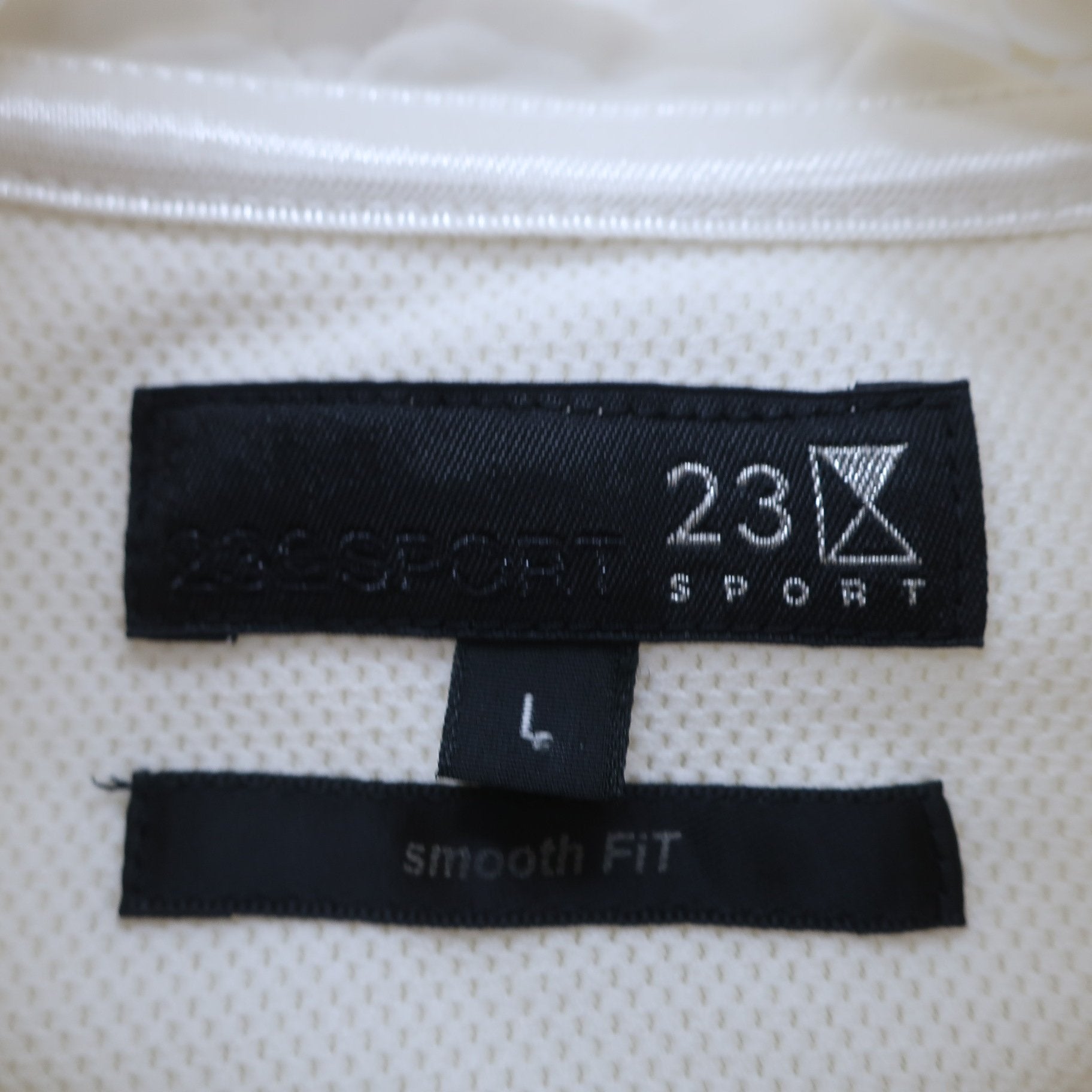23区 SPORT(23区スポーツ) 半袖ハーフジップシャツ 白 メンズ L B