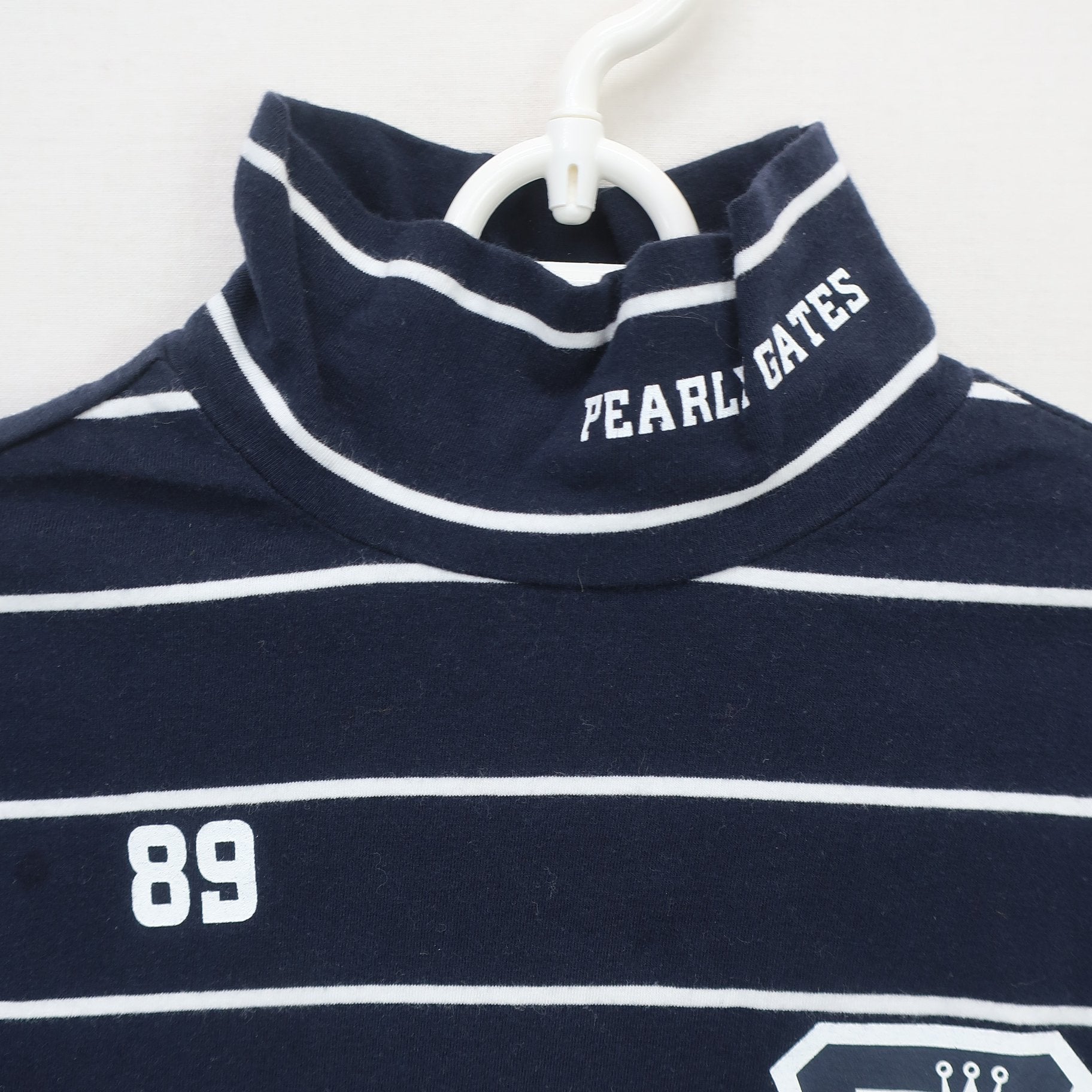 PEARLY GATES(パーリーゲイツ) ハイネックシャツ ネイビー白ボーダー レディース 0 055-166138 B
