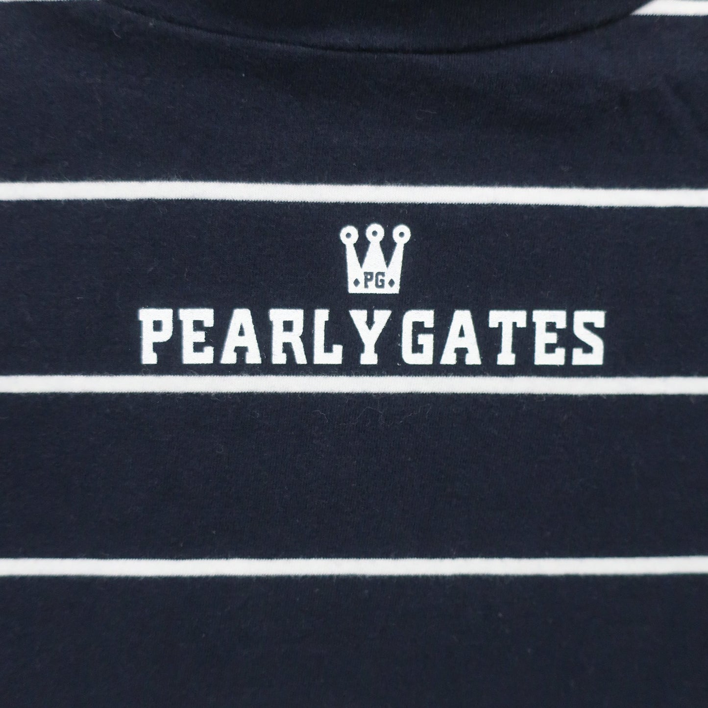 PEARLY GATES(パーリーゲイツ) ハイネックシャツ ネイビー白ボーダー レディース 0 055-166138 B