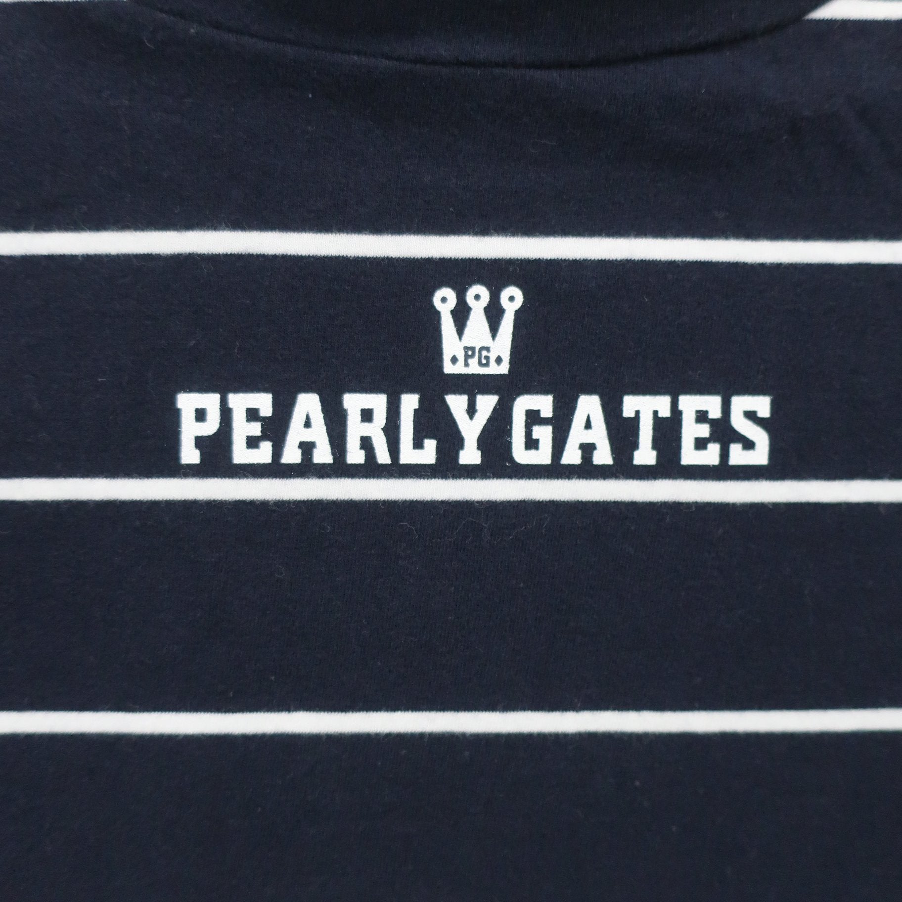 PEARLY GATES(パーリーゲイツ) ハイネックシャツ ネイビー白ボーダー レディース 0 055-166138 B