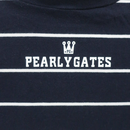 PEARLY GATES(パーリーゲイツ) ハイネックシャツ ネイビー白ボーダー レディース 0 055-166138 B