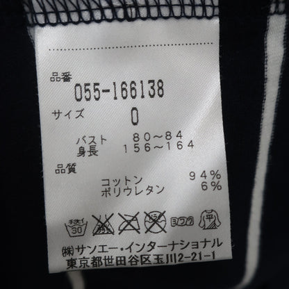 PEARLY GATES(パーリーゲイツ) ハイネックシャツ ネイビー白ボーダー レディース 0 055-166138 B