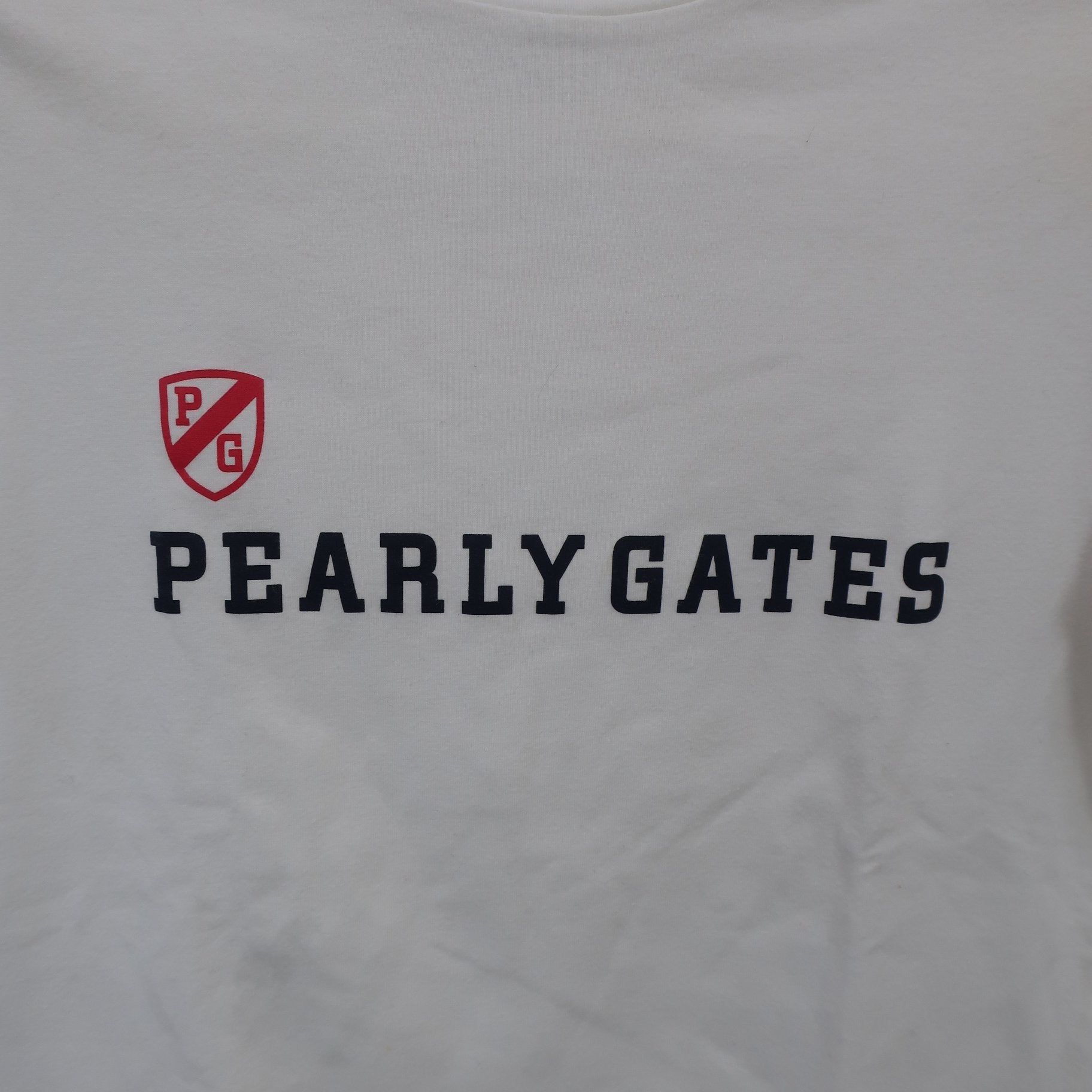 PEARLY GATES(パーリーゲイツ) 半袖モックネックシャツ 白 レディース 0 055-8167302 B