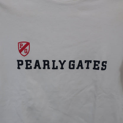 PEARLY GATES(パーリーゲイツ) 半袖モックネックシャツ 白 レディース 0 055-8167302 B