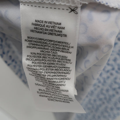 RLX(アールエルエックス) ポロシャツ ホワイト×ブルー総柄 レディース M A