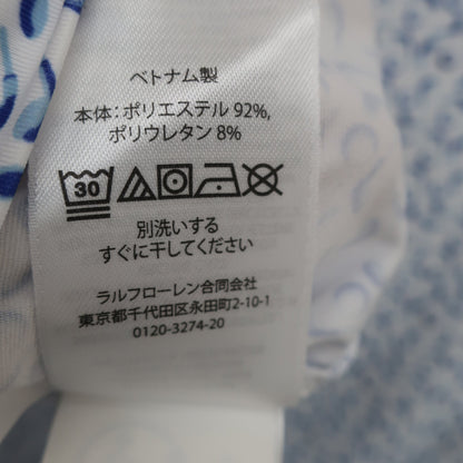 RLX(アールエルエックス) ポロシャツ ホワイト×ブルー総柄 レディース M A