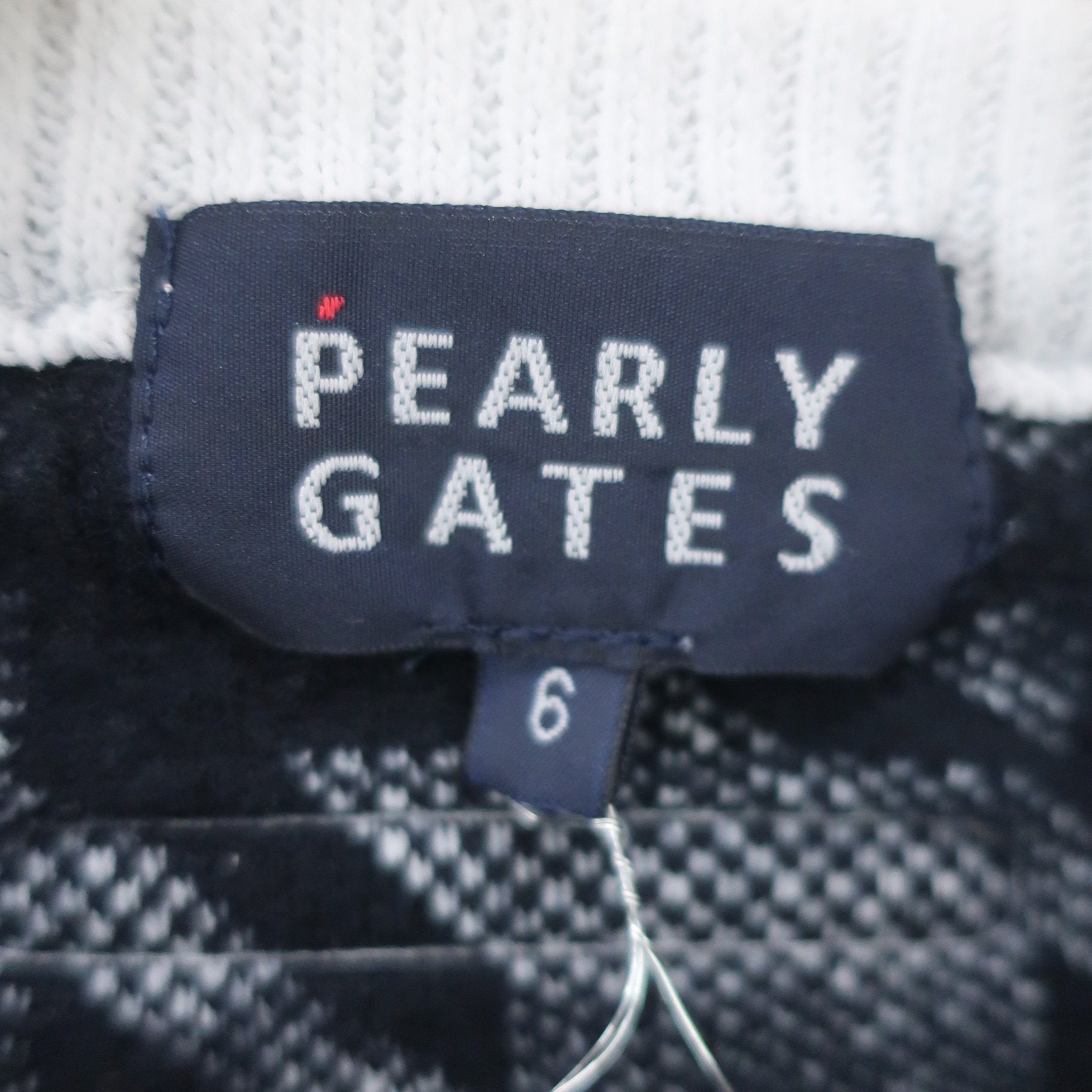 PEARLY GATES(パーリーゲイツ) セーター ホワイト×ネイビー千鳥柄 レディース 6 053-8270011 B