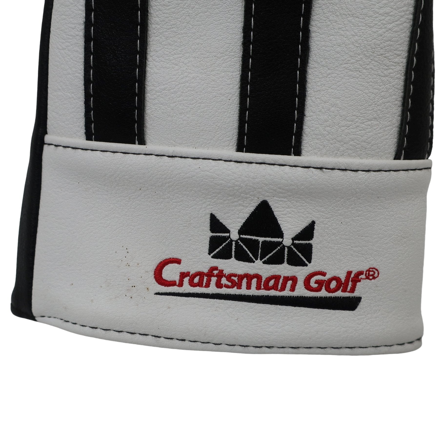 CRAFTSMAN GOLF1 ヘッドカバー ホワイト×ブラックストライプ メンズ 1W用 A