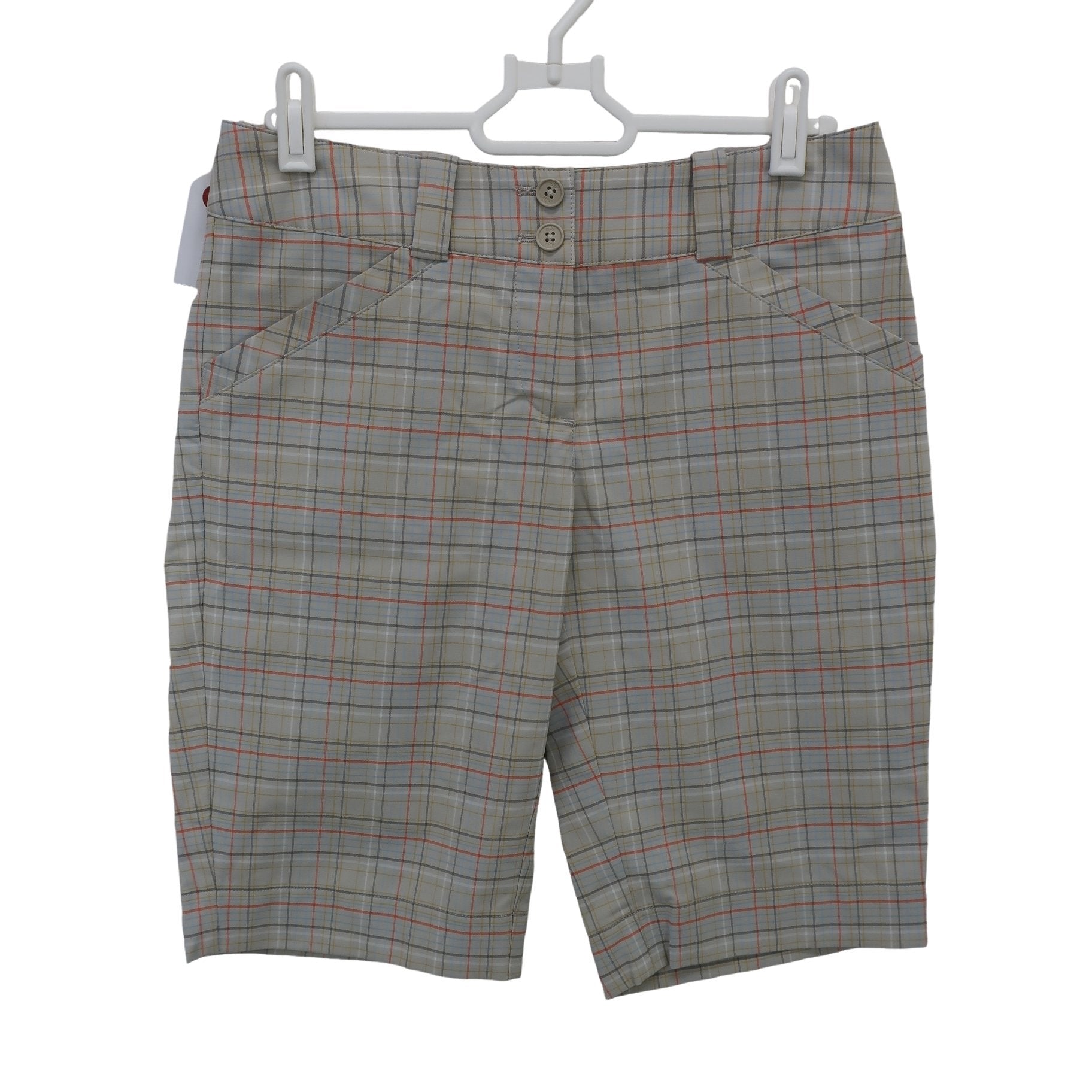 NIKE GOLF1 ハーフパンツ グレー系チェック レディース 64 A