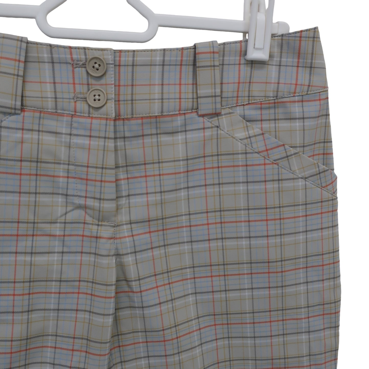 NIKE GOLF1 ハーフパンツ グレー系チェック レディース 64 A