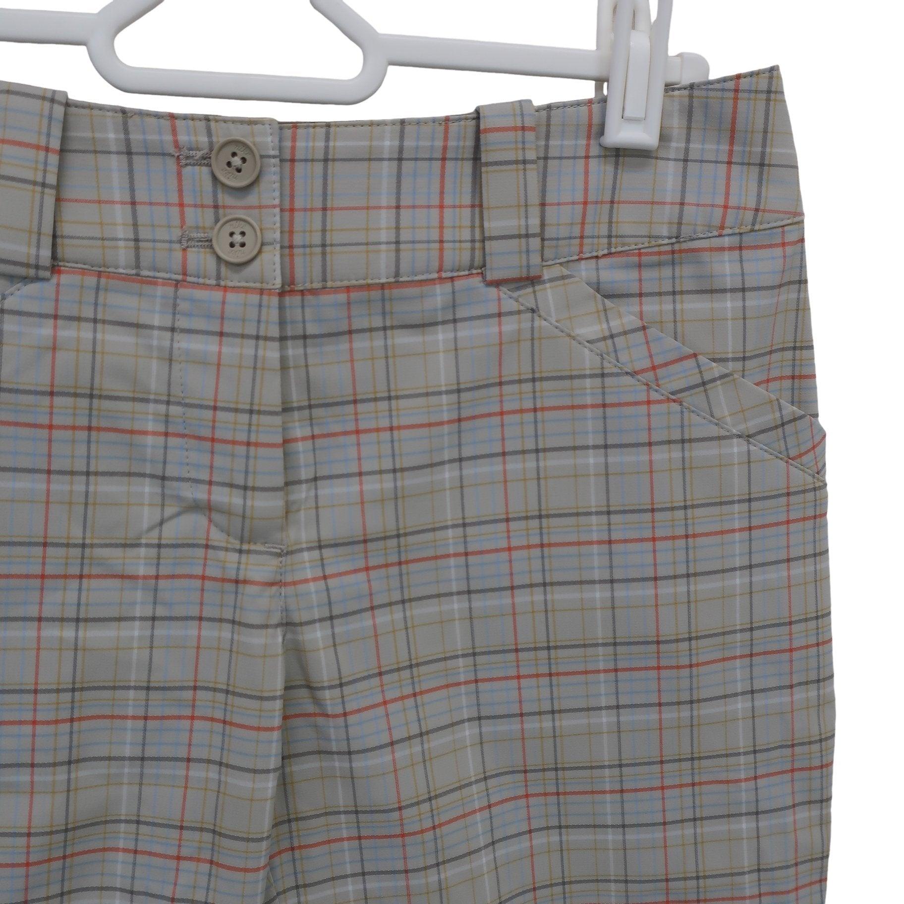 NIKE GOLF1 ハーフパンツ グレー系チェック レディース 64 A