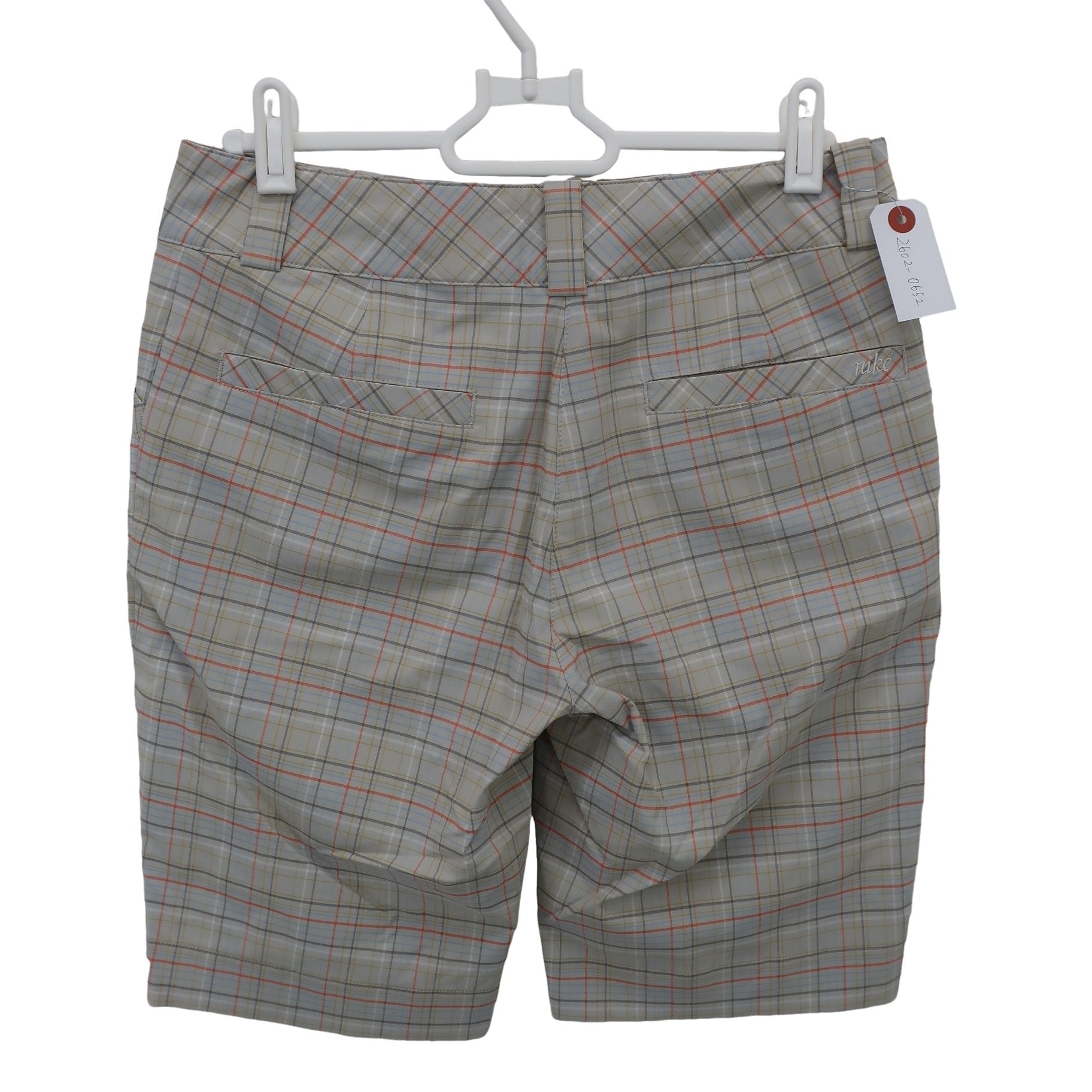 NIKE GOLF1 ハーフパンツ グレー系チェック レディース 64 A