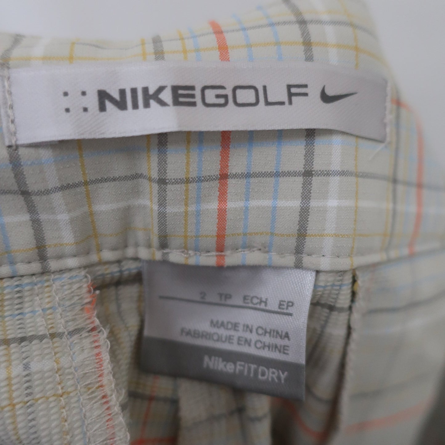 NIKE GOLF1 ハーフパンツ グレー系チェック レディース 64 A