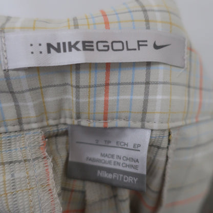 NIKE GOLF1 ハーフパンツ グレー系チェック レディース 64 A