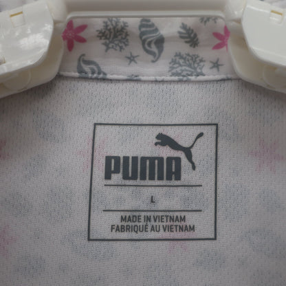 PUMA GOLF(プーマゴルフ) ワンピース 白グレーピンク総柄 レディース L A